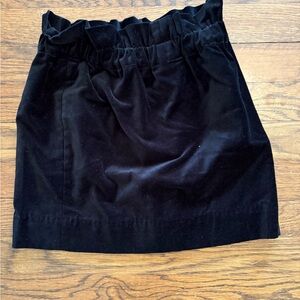The Beaufort Bonnet Company Black Velvet Paperbag Waist Skirt